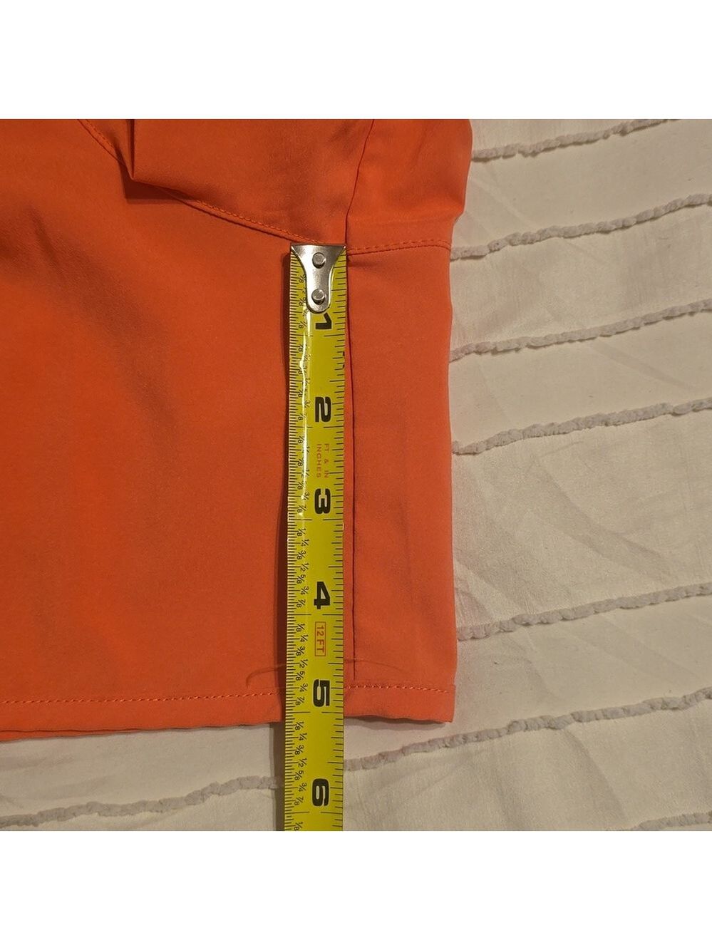 New Balance Women's Vibrant Coral Orange Athletic Shorts Unlined Medium - Picture 6 of 6